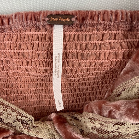 Free People Pink Velvet Yours Truly Mauve Crop Top - Picture 5 of 10
